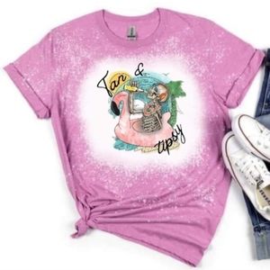 Ran & tipsy bleached tshirt